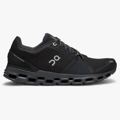 Black On Cloudstratus Men's Road Running Shoes | ZA-387490